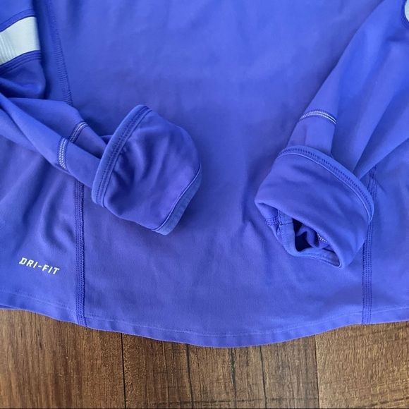 Nike Womens activewear long sleeve LS shirt Sz small indigo reflective - Picture 4 of 6